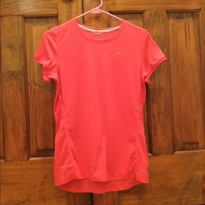 Nike Coral Dri-Fit running short sleeve